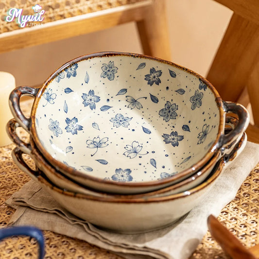 7.5" Japanese Ceramic Noodle & Soup Bowl