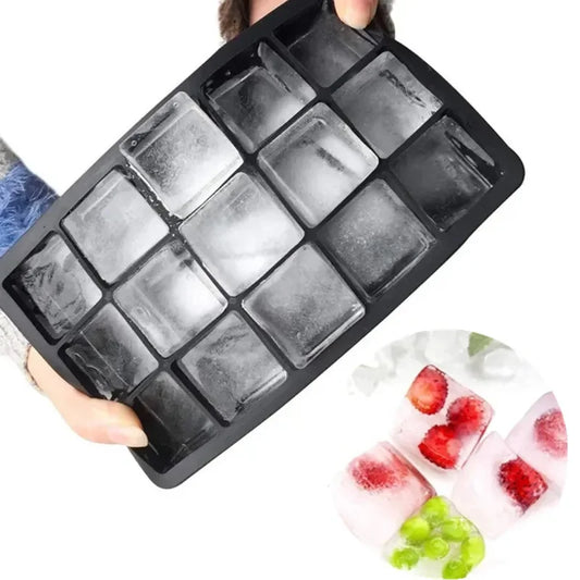 4/15 Grid Silicone Ice Cube Tray โ Large Square Ice Block Maker