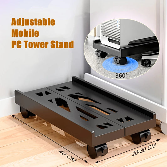 Adjustable Mobile CPU Tower Stand