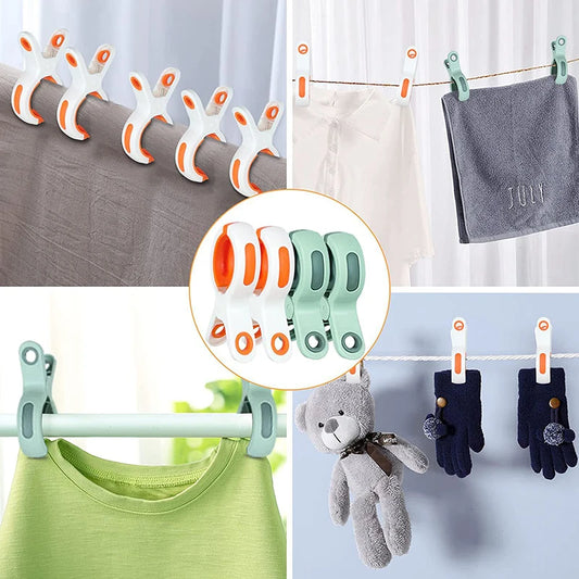 Heavy-Duty Towel & Blanket Clips – 6 Pcs Strong Laundry Pegs