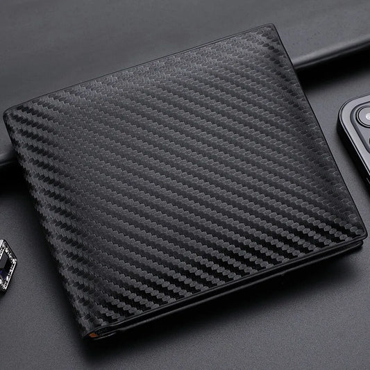 Men’s Carbon Fiber Short Wallet