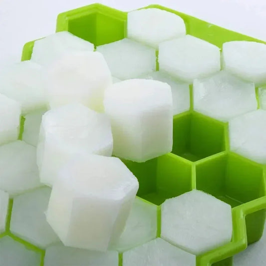 Honeycomb Silicone Ice Cube Tray โ 37-Grid Easy Release Ice Maker