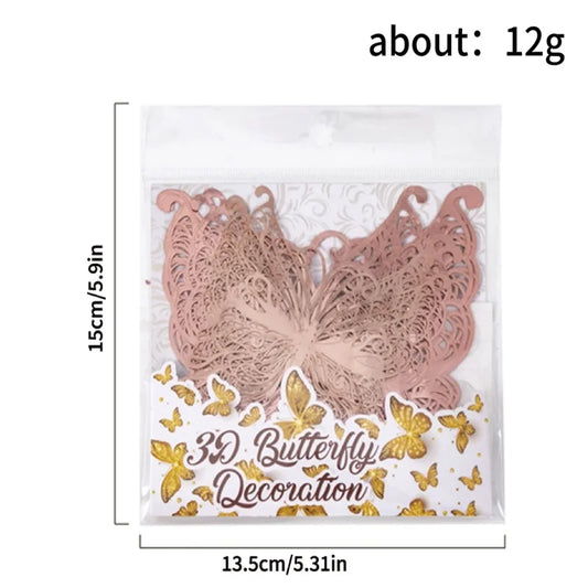 12pcs 3D Hollow Butterfly Wall Stickers