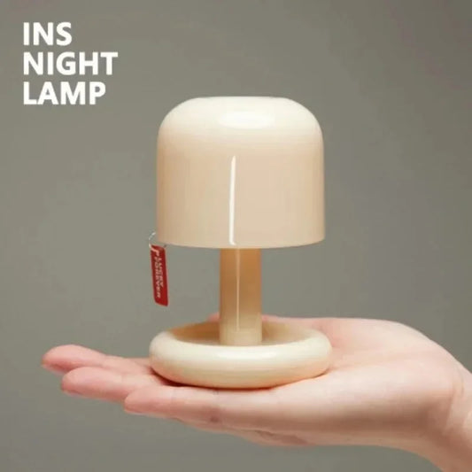 Mini Sunset Night Lamp – USB Rechargeable Mushroom LED Night Light for Desktop