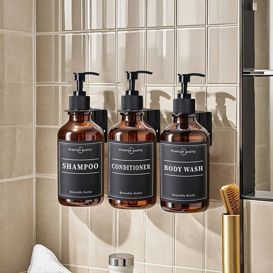 500ml Soap Dispenser Set with Labels (1 / 2 / 3 Bottles)