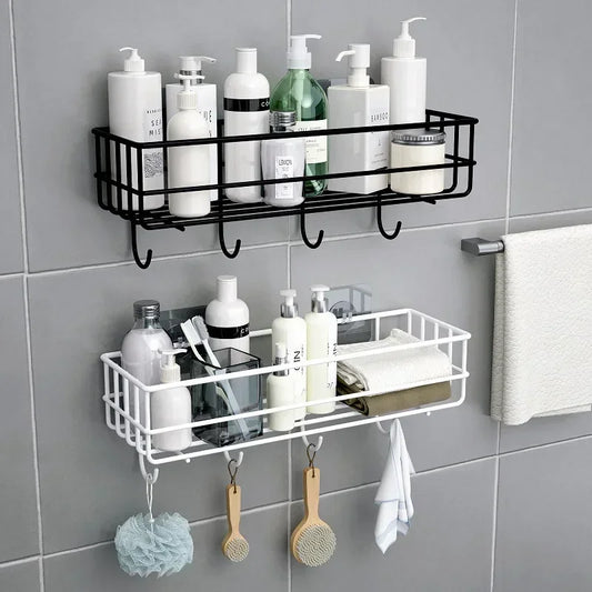 Japanese-Style Wrought Iron Bathroom Shelf