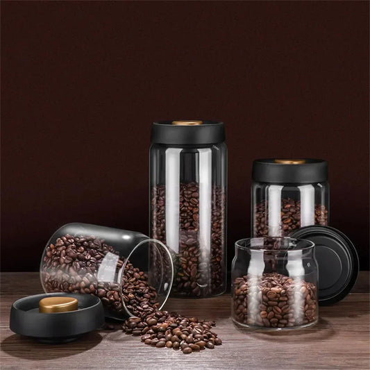 Vacuum Glass Coffee Storage Jar