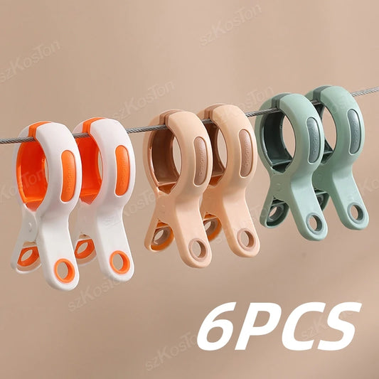 Heavy-Duty Towel & Blanket Clips – 6 Pcs Strong Laundry Pegs