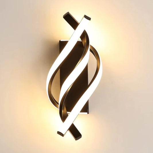 Curved Spiral LED Wall Lamp