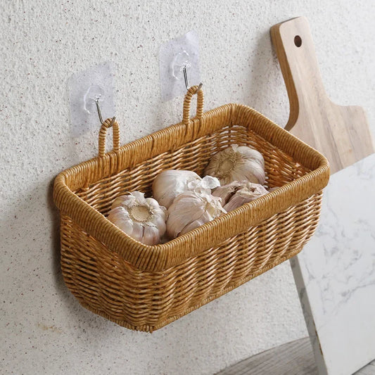 Wall Hanging Woven Storage Basket