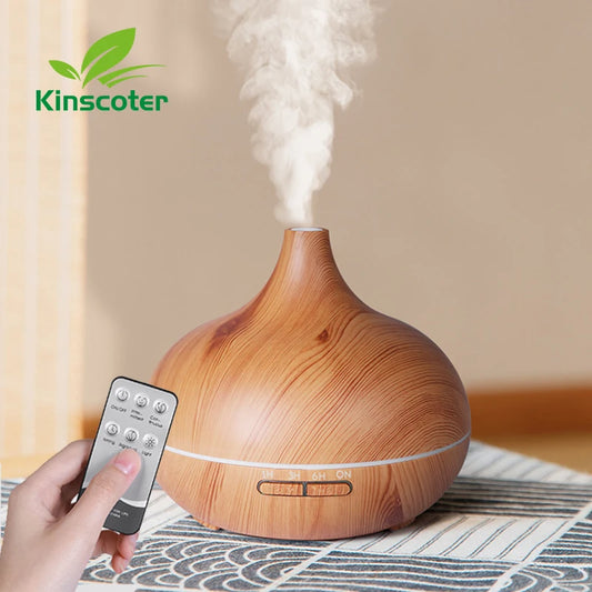 500ML Wood Grain Ultrasonic Aroma Diffuser