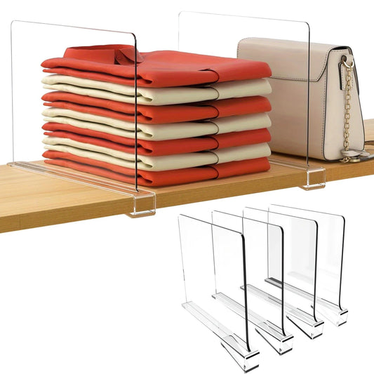 Closet Wardrobe Shelf Dividers – Space-Saving Organizers