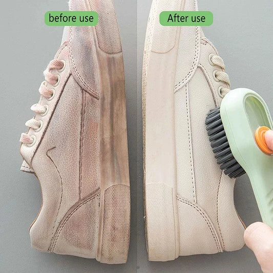 Smart Clean™ Shoe Brush – Liquid Dispensing & Deep Cleaning