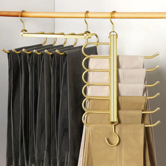 6-Layer Aluminum Pants Organizer Hanger