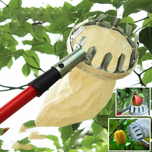 Metal Fruit Picker โ Orchard & High Tree Tool