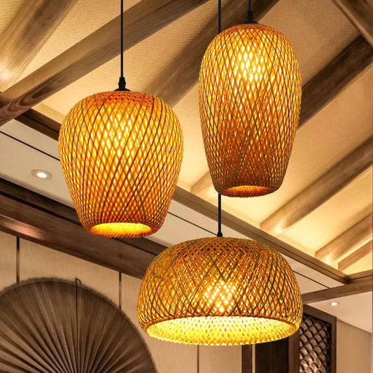 2025 Bamboo & Rattan Pendant Lamp