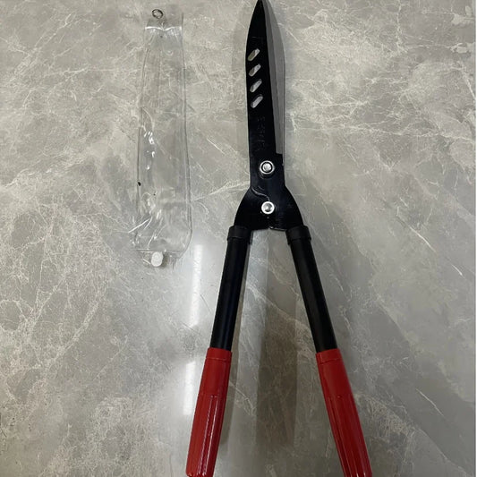 Heavy Duty Gardening Scissors โ Manganese Steel Blades with Ergonomic Iron Handle and Red Grip for Lawn, Hedge & Fence
