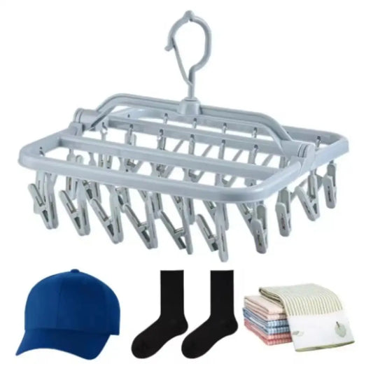 Foldable Windproof Socks Drying Hanger