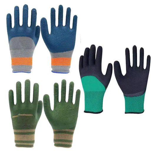 1 Pair Gardening Gloves โ Latex Waterproof, Non-Slip Protective Gloves