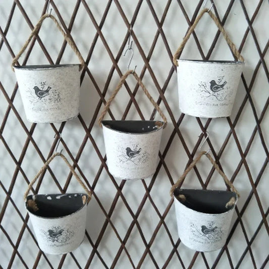 Wall Hanging Flower Vase – Rustic Garden & Home Decor Flower Basket