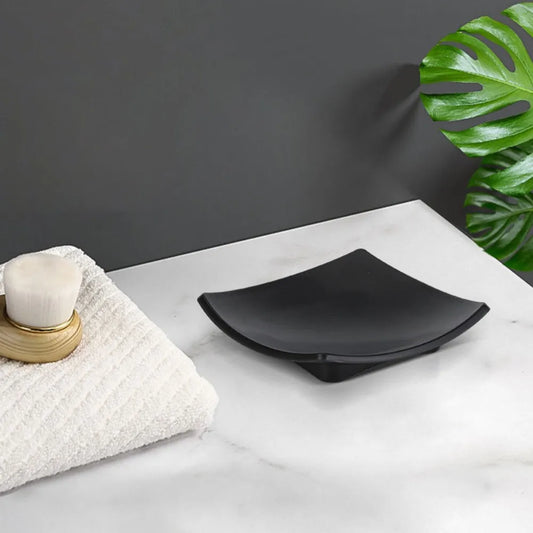 Square Black Soap Dish