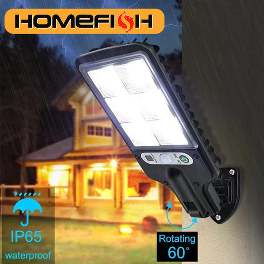 616 Solar LED Wall Light โ Waterproof Motion Sensor for Garden, Garage & Street