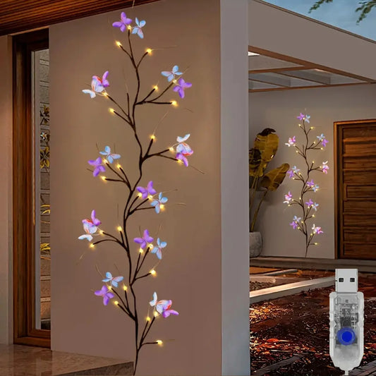 30LED Enchanted Willow Vine Light โ USB Powered Butterfly Fairy Light with 8 Modes