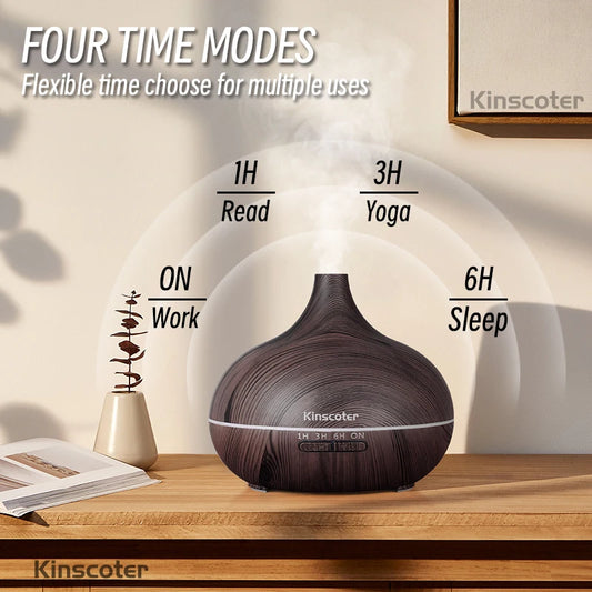 500ML Wood Grain Ultrasonic Aroma Diffuser