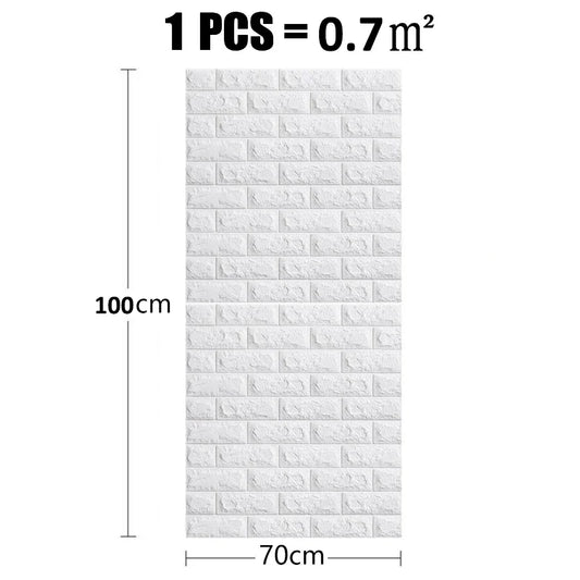 3D Self-Adhesive Brick Wallpaper