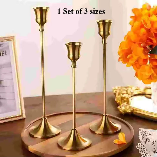 3PCS European Style Metal Candle Holders
