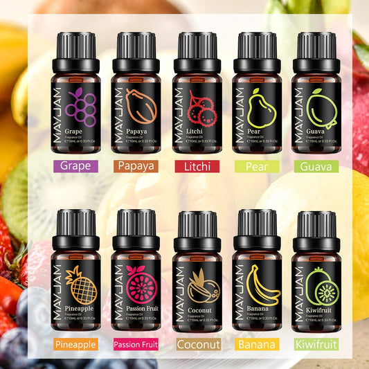 MAYJAM 10ml Fruit Essential Oils – Diffuser & Candle Fragrance