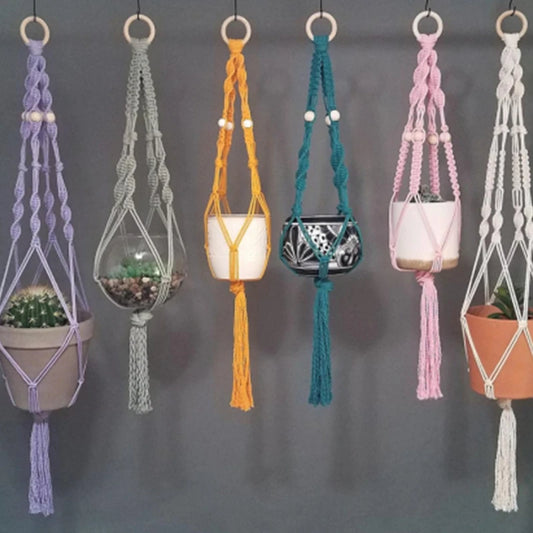 Colorful Boho Macrame Plant Holder