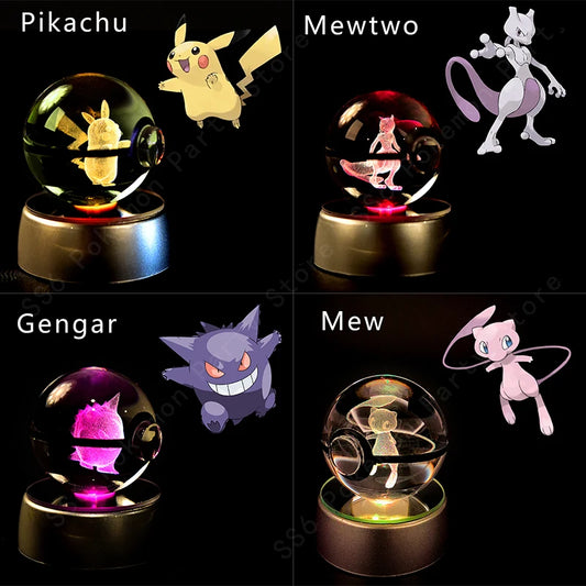 3D Pokémon Crystal Ball Night Lamp