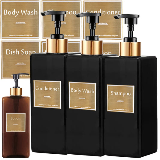 Refillable Shower & Hand Soap Dispenser Set