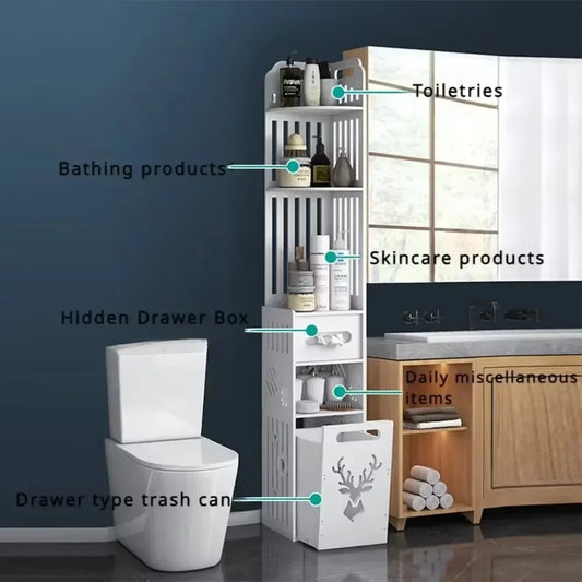 Large Capacity Floor-Standing Bathroom Storage Rack
