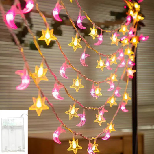 LED Star & Moon Colorful String Lights