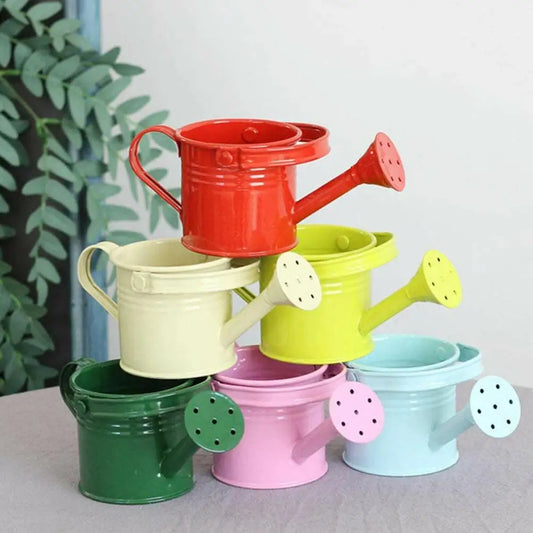 Vintage Mini Watering Can – Multicolor Kawaii Metal