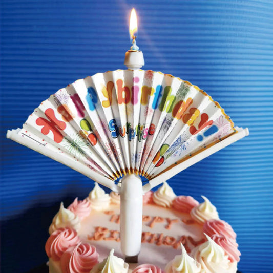 Joker Birthday Candle – Clown Pattern Fan Banner Cake Decoration Candle