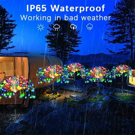 Solar Fireworks LED Light – Outdoor Waterproof Starburst Fairy Light