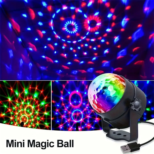 Sound-Activated RGB Disco Ball Light