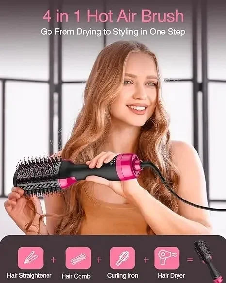 4-in-1 Hair Straightener & Hot Air Styling Comb