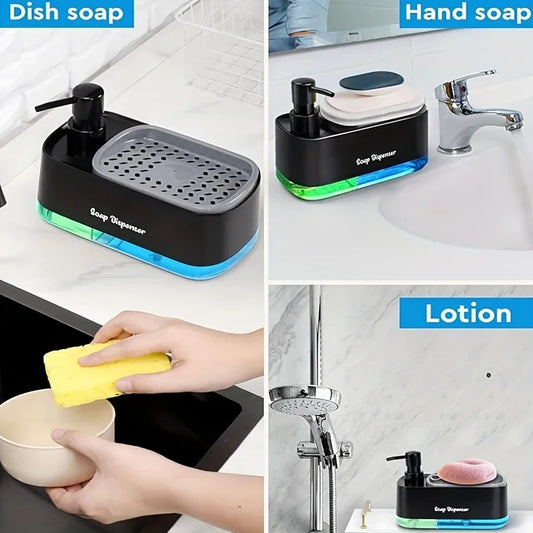 2-in-1 Kitchen Soap Dispenser with Sponge Holder