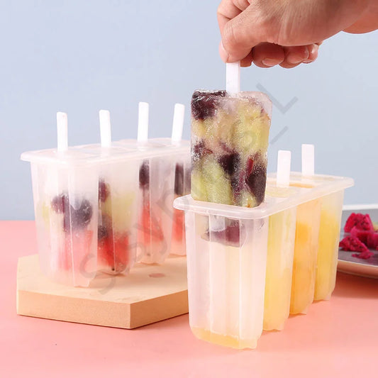 4-Grid DIY Popsicle Ice Cream Mold