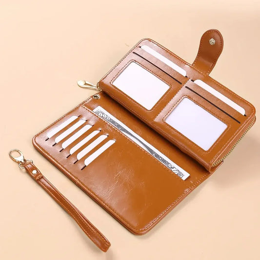 Vintage PU Leather Clutch Wallet