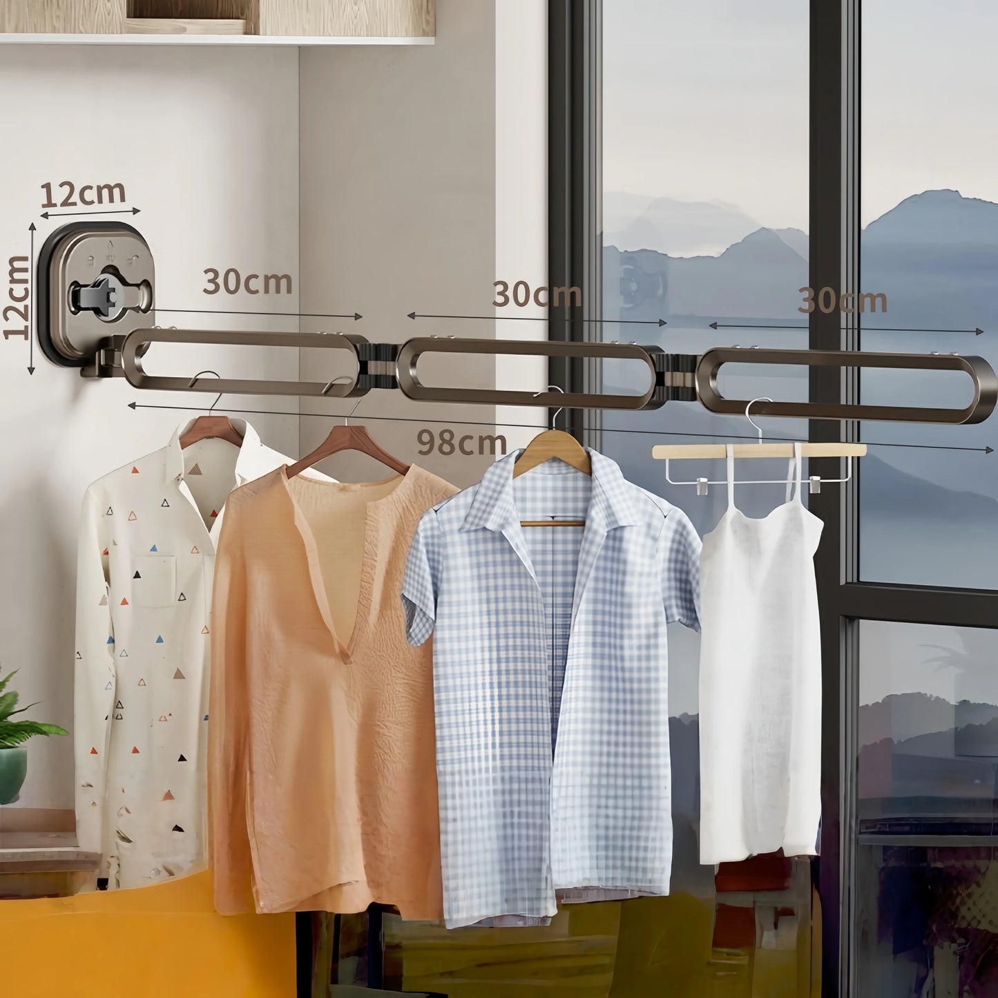 "360° Folding Wall-Mounted Clothes Drying