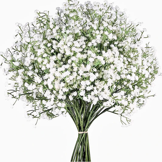 108 Heads Artificial Baby’s Breath Bouquet – 63cm Plastic Gypsophila