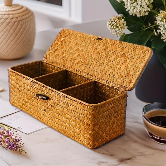 Handcrafted Woven Partition Storage Box