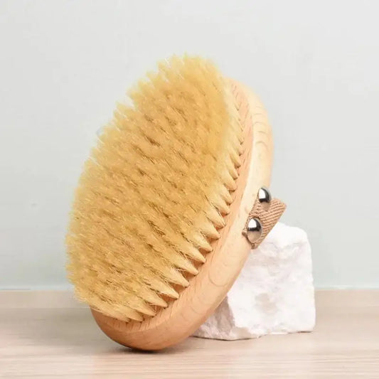 SPA Wooden Body Brush – Natural Boar Bristle Exfoliating Brush