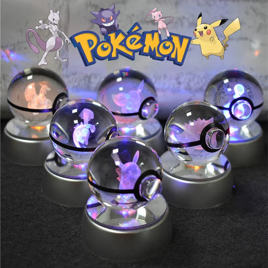 3D Pokémon Crystal Ball Night Lamp