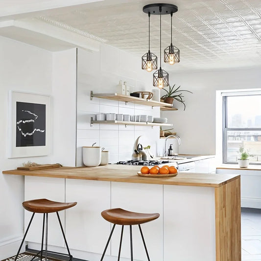 Vintage 3-Head Hanging Pendant Lamp